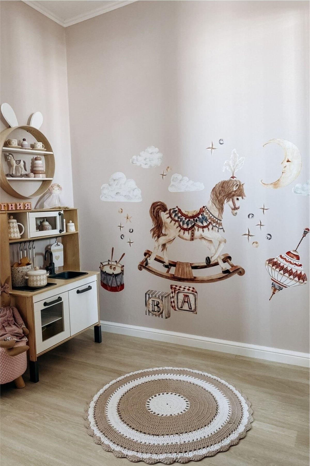 Carousel Set Kids Room Wall Sticker - Swordslife