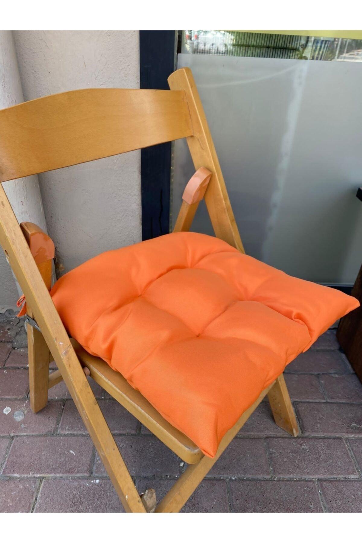 Aydemir Collection Orange.4 Pcs Combination Pofidik Square Chair Cushion 40 X 40 Cm Orange - Swordslife