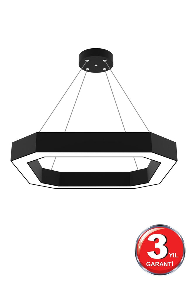 Bagel (Black Case, Daylight) Led Modern Led Chandelier - Swordslife