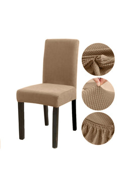 Milk brown bamboo lycra elastic chair cover