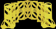 Expandable safety barrier with 16 movable elements and 4m length