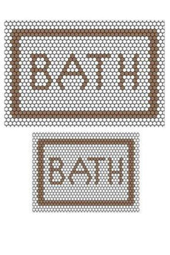 Brown washable double bath rug