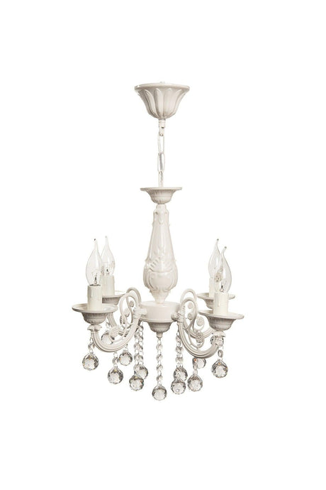 Defne 4 Piece Cast Stone Cream Chandelier - Swordslife