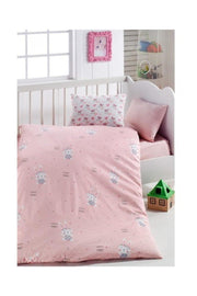 Baby Duvet Cover Set One Hundred Percent Cotton | Pink Rabbit - Swordslife