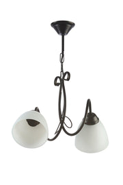 Betül Modern Black Color White Glazed Salon - Küche - Schlafzimmer 2 Li Kronleuchter - Swordslife