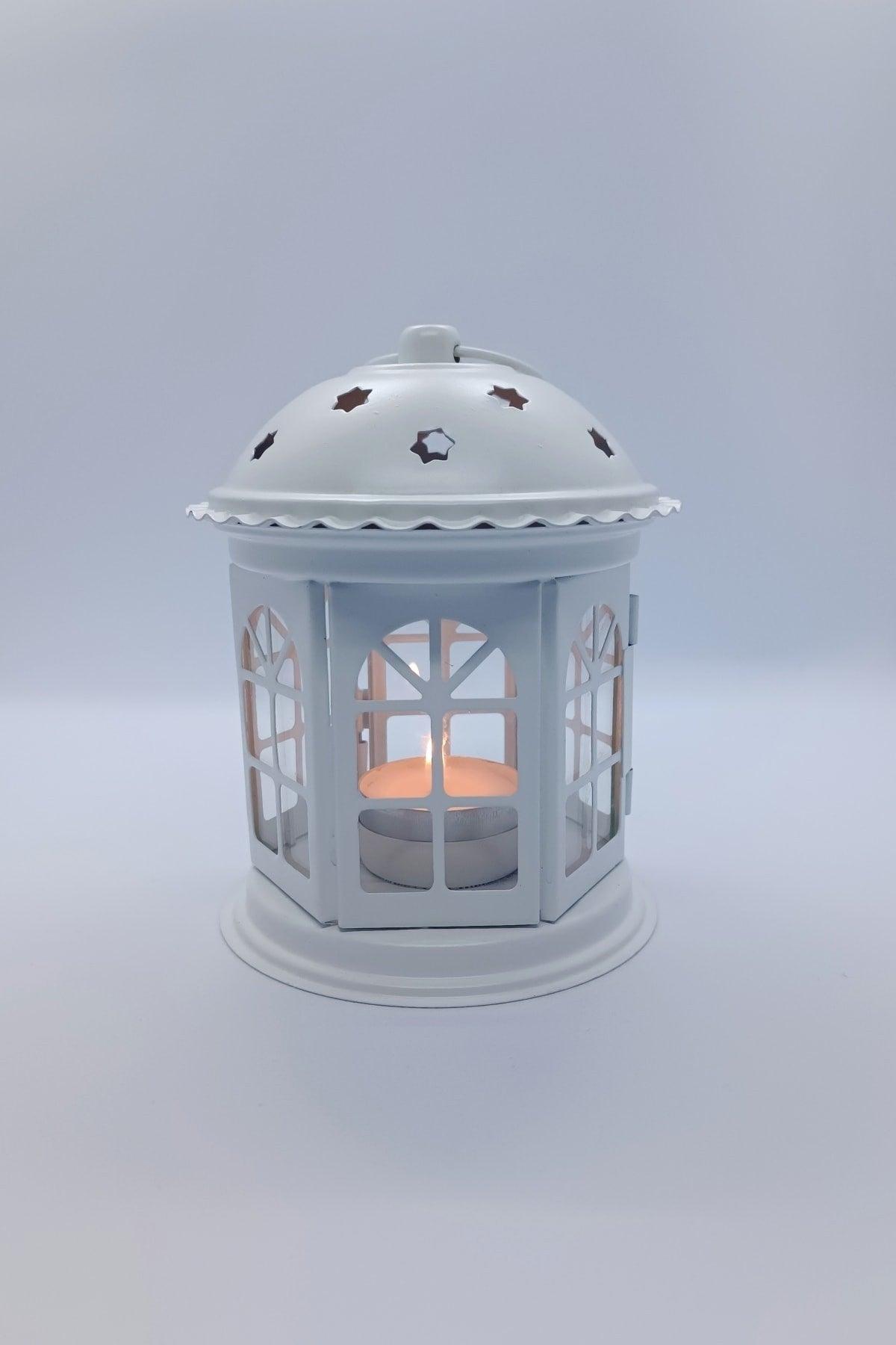 White Luxury Stylish Appearance Lantern Candle Holder - Swordslife