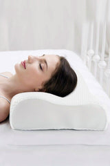 White Visco Neck Hernia Pillow Orthopedic Neck Pillow - Swordslife