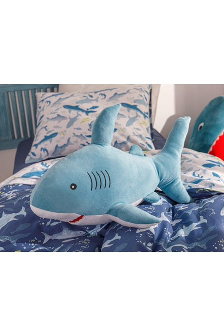 Big Shark Decorative Throw Pillow 36x71 Blue - Swordslife