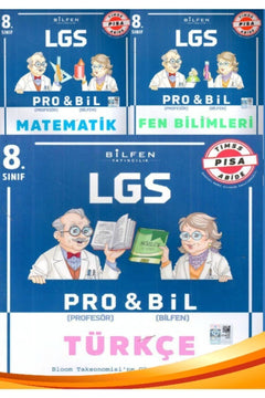 Grade 8 LGS Probil 3 Question Bank Set for Mathematics, Science, and Turkish