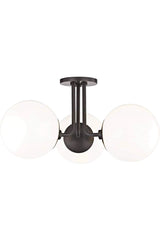 Black Marine Model Modern Globe Glass Chandelier Triple - Swordslife