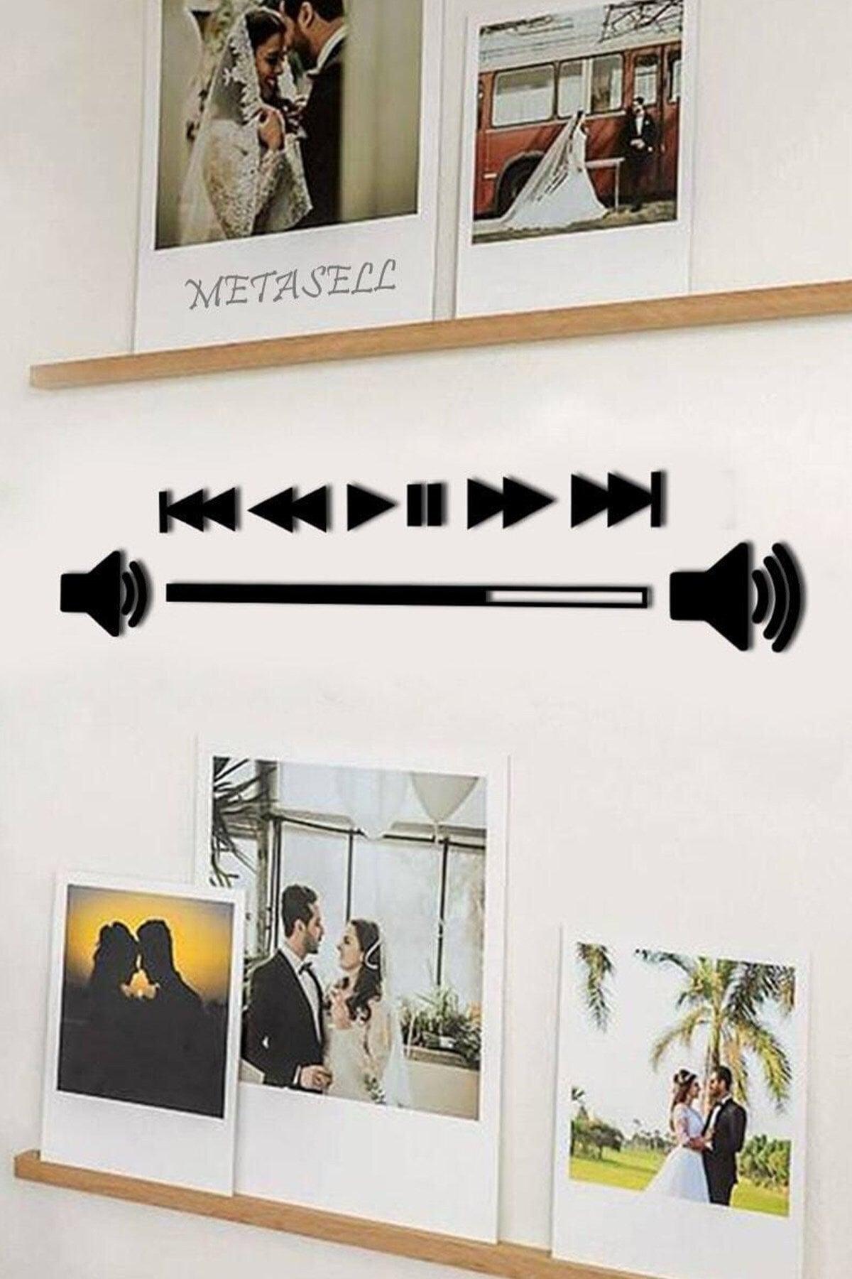 Black Wood Music Bar Wall Decor - 100x20 Cm Mdf Table For Living Room Living Bedroom - Swordslife