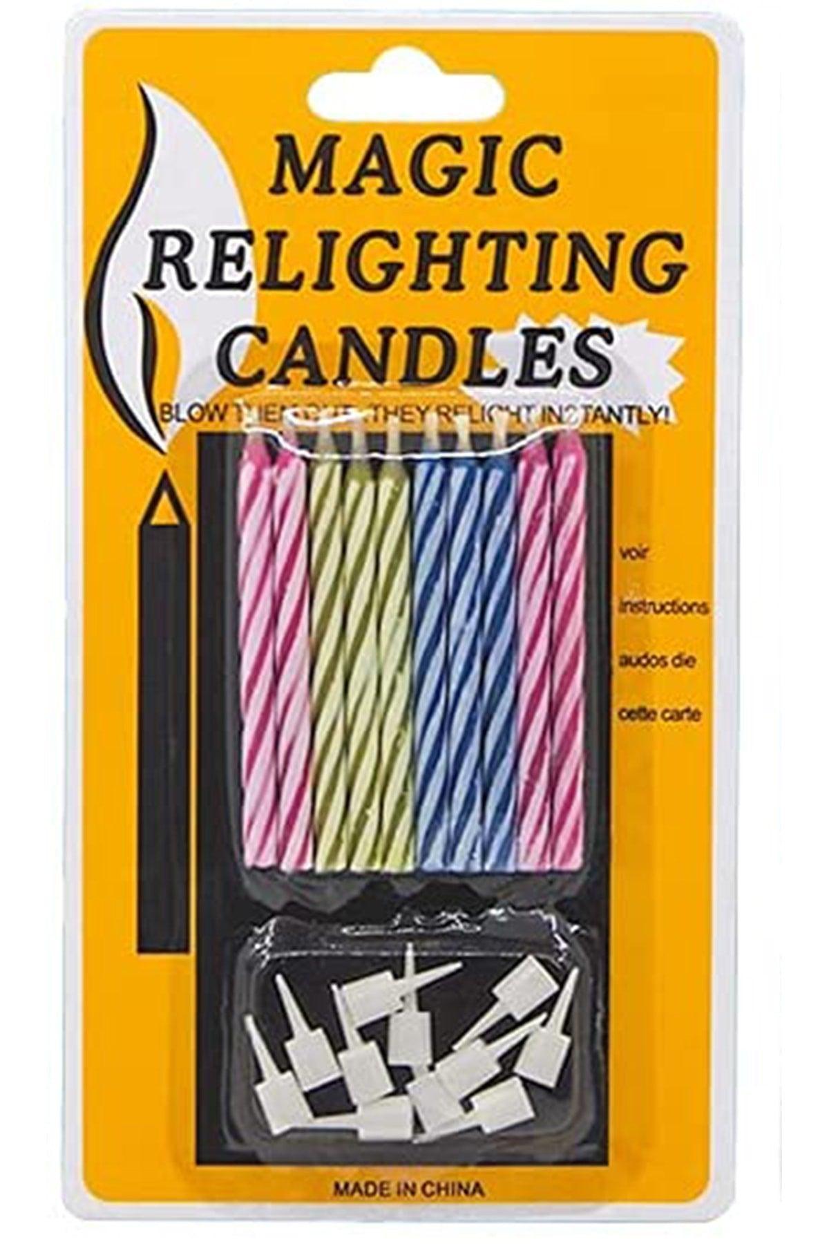 Joke Candle That Doesn't Go Out When Blown Birthday Candle Colorful 10pcs - Swordslife