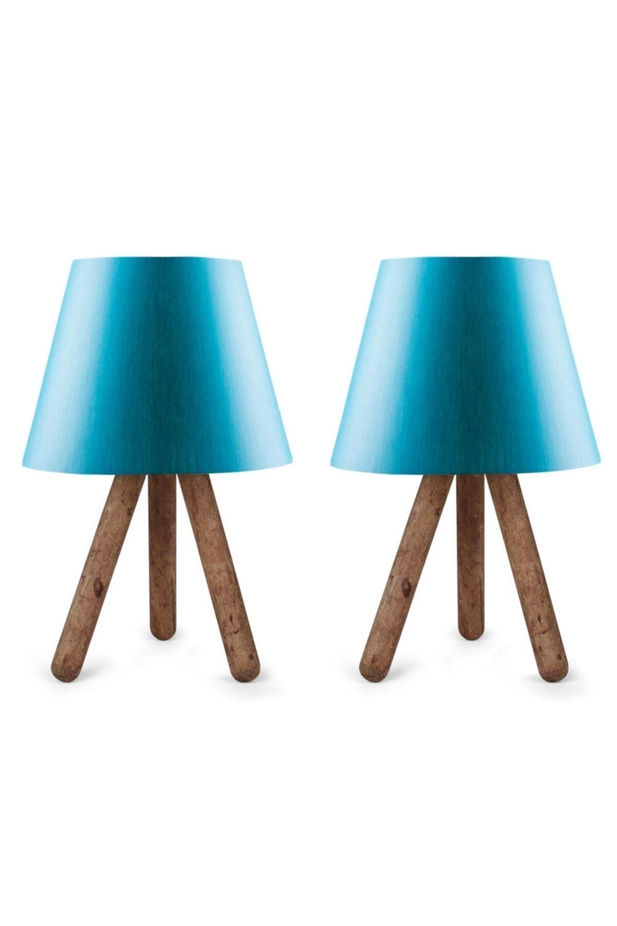 Blue North Home Wooden Leg Fabric Headboard Lampshade 2 Pack - Swordslife