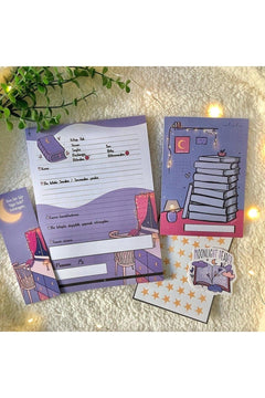 A5 and A6 notepad set with bookmark and gift stickers included