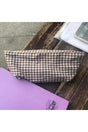 Brown Gingham Washable Zipper