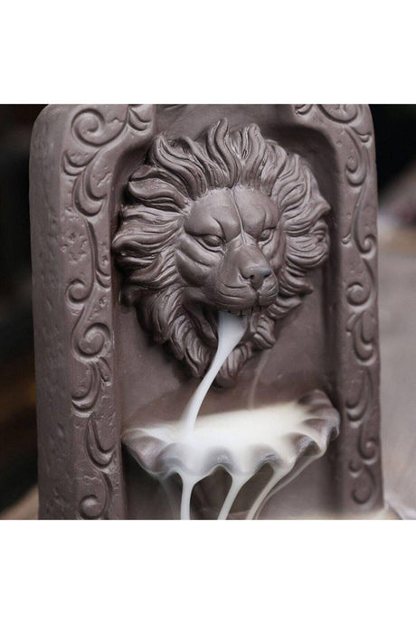 Censer Backflow Mystical Waterfall Incense Holder Lion Model - Swordslife