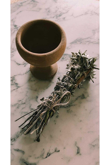 Censer Ceramic Handmade (incense holder) + Sage Incense - Swordslife