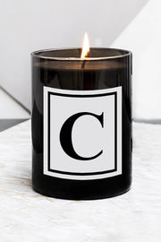 Letter C Large Size Black Glass Candle - Swordslife