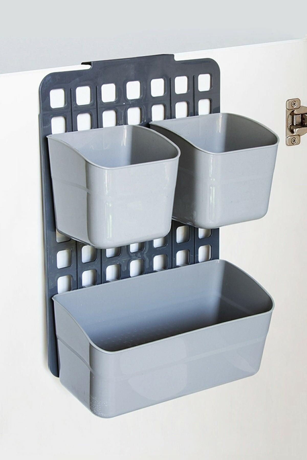 In-Cabinet Hangable Level Adjustable 1 Wide 2 Narrow Organizer - Swordslife