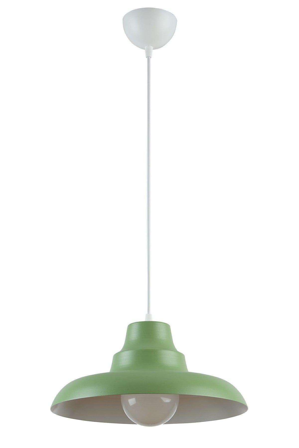 Carmen Special Design (DIA 30 CM)modern Sports Decorative Cafe-kitchen Green Inside White Single Pendant Lamp Chandelier - Swordslife
