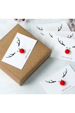 Christmas Greeting Card Set - Deer-Themed Designs