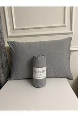 Double Gray Ranforce Fitted Sheet 180x200 - Swordslife