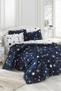 Double Easy-Iron Duvet Cover Set Halley Navy Blue - Swordslife