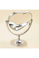 Double Sided Heart Table Top One Side Magnifying Makeup Mirror - Swordslife