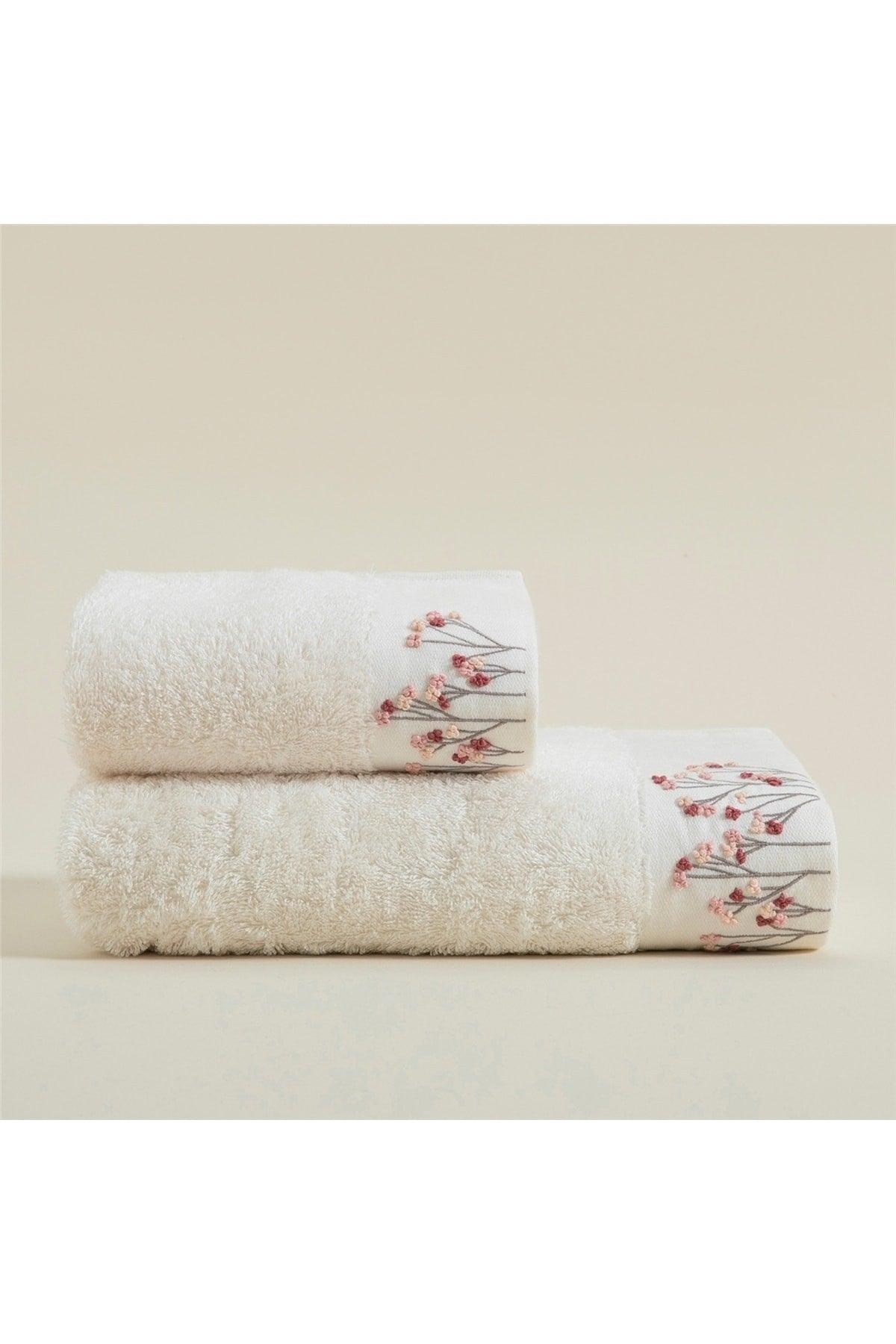Cindee Hand Towel 30x50 cm Ecru - Swordslife
