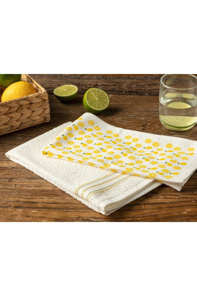 Citron Cotton 2 Pack Drying Towel 30x50 Cm Yellow - Swordslife