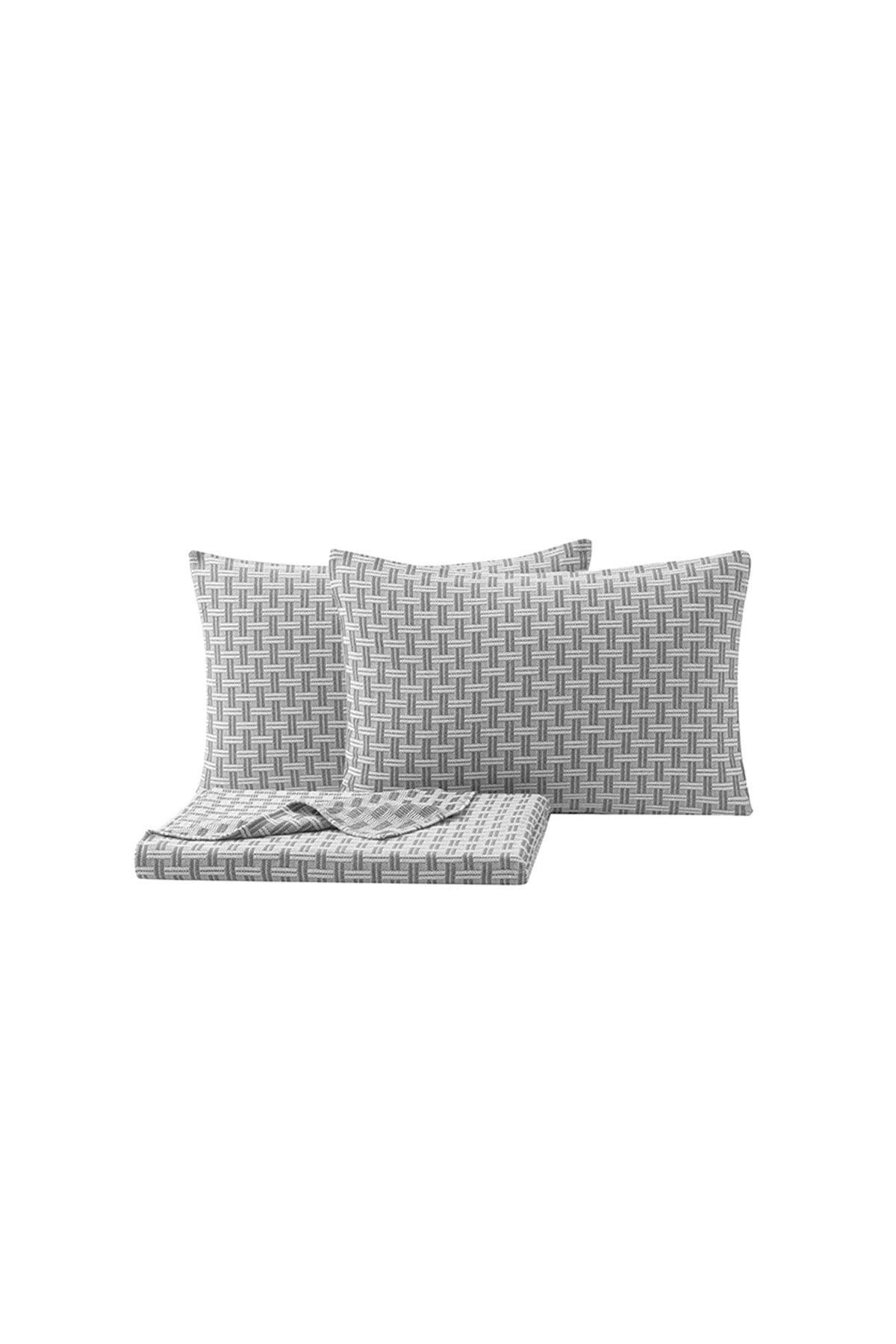 Clara Double Dobby Pique Bedspread Set - Gray - Swordslife