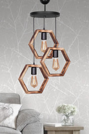 Colorful Wooden Triple Pearl Chandelier - Swordslife