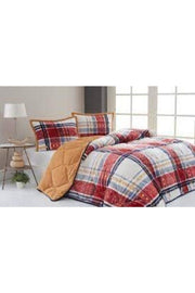 Comforter Double Duvet Set - Boris Red Ecru - Swordslife