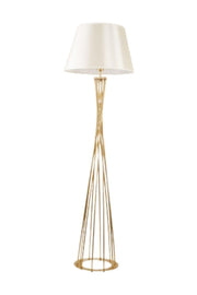 Cream Headboard Gold Foot Deniz Gold Color Floor Lamp - Swordslife