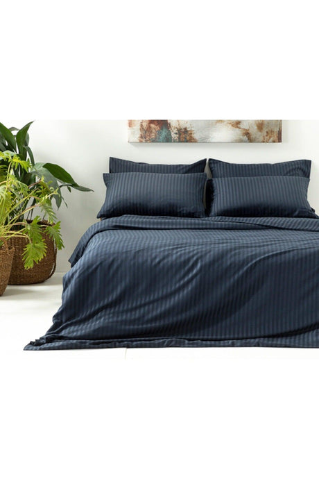 Crystal Silk Twill Double Duvet Cover Set 200x220 Cm Night Blue - Swordslife