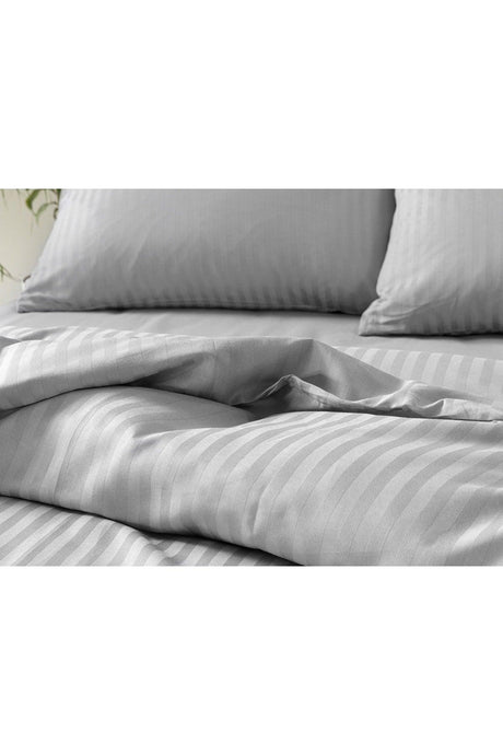 Crystal Silky Twill Double Duvet Cover Set 200x220 cm Gray - Swordslife