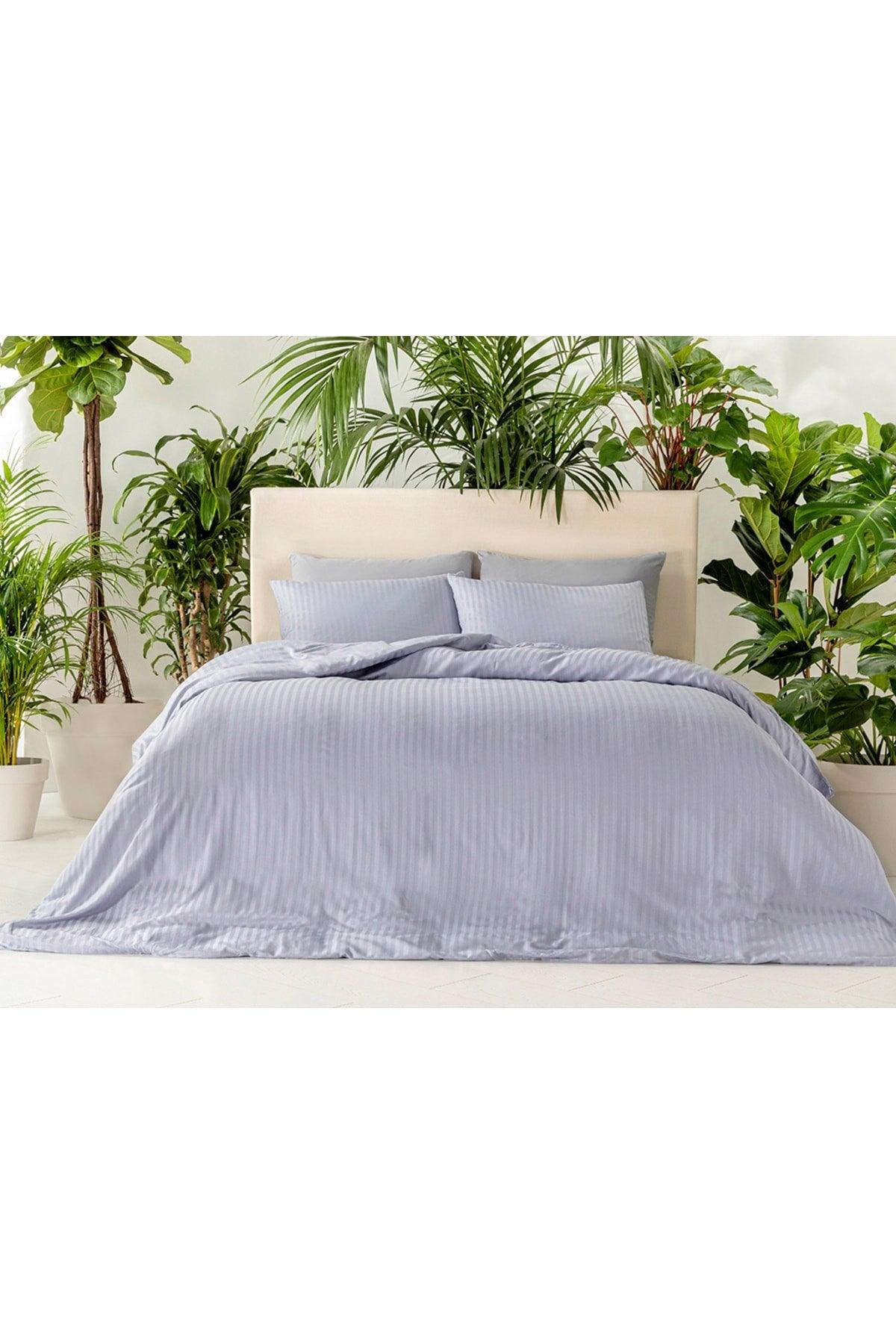 Crystal Silky Twill Double Duvet Cover Set 200x220 Cm Blue - Swordslife