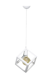 Cube Square Single White Pendant Chandelier - Swordslife