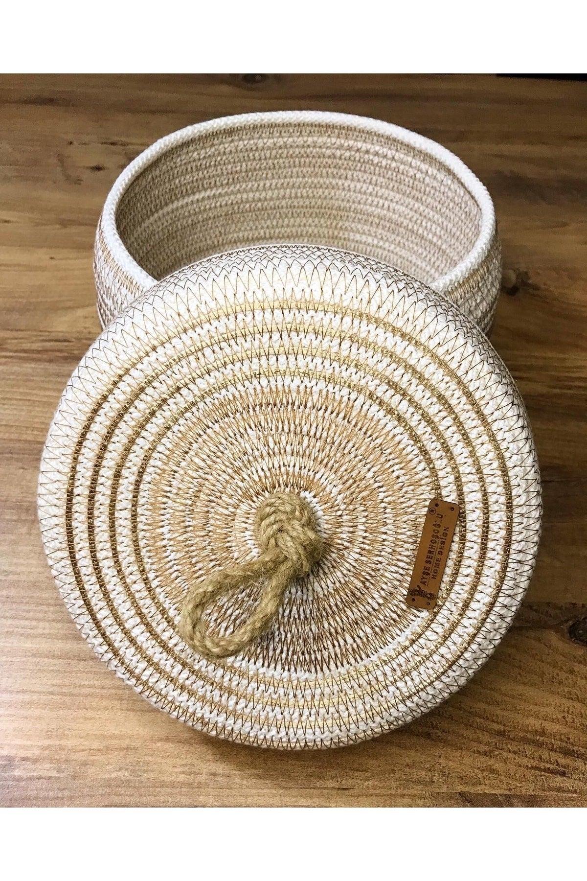 Decorative Basket, Basket with Lid, Multi-Purpose Storage Box, Gift Basket - Swordslife