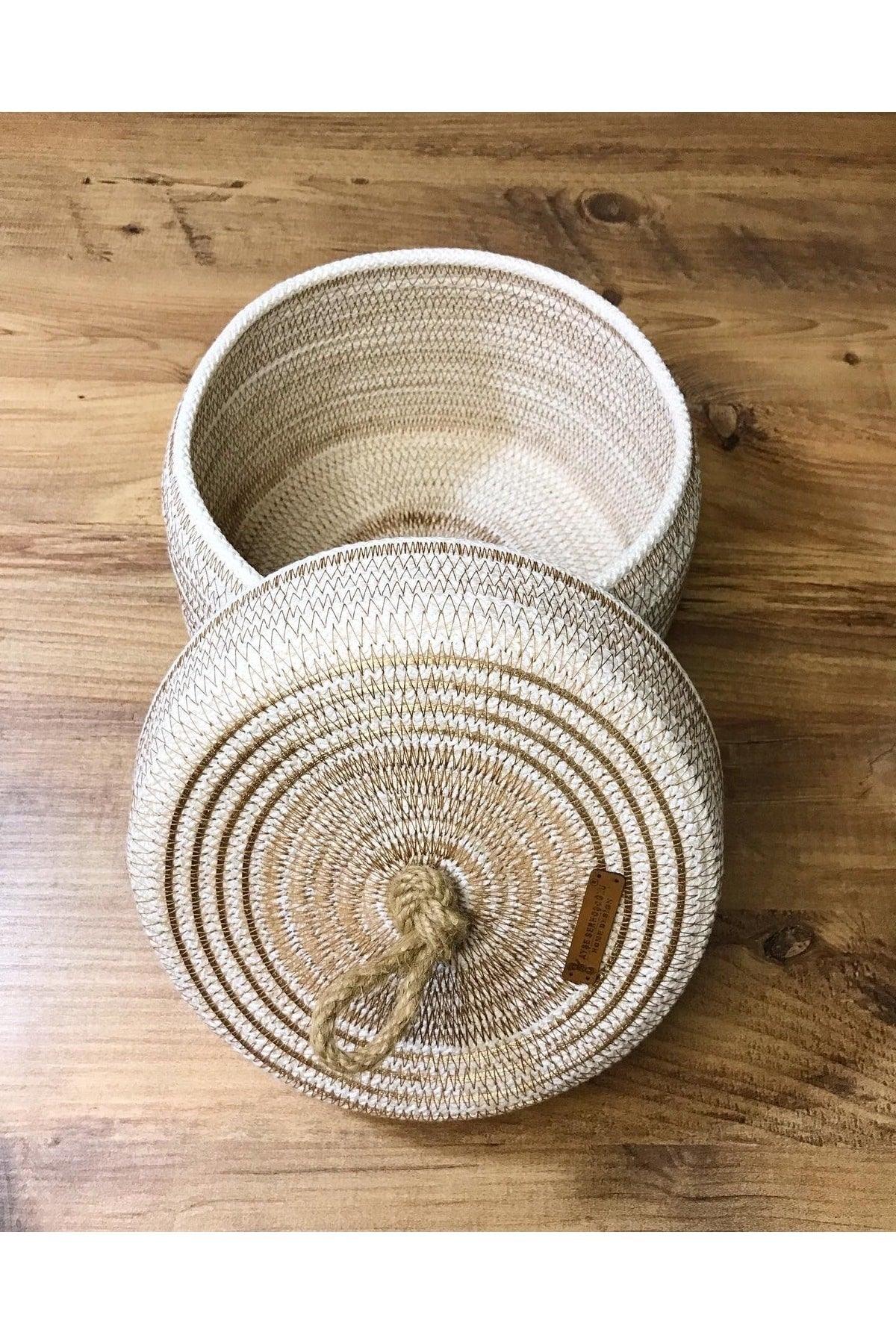 Decorative Basket, Basket with Lid, Multi-Purpose Storage Box, Gift Basket - Swordslife