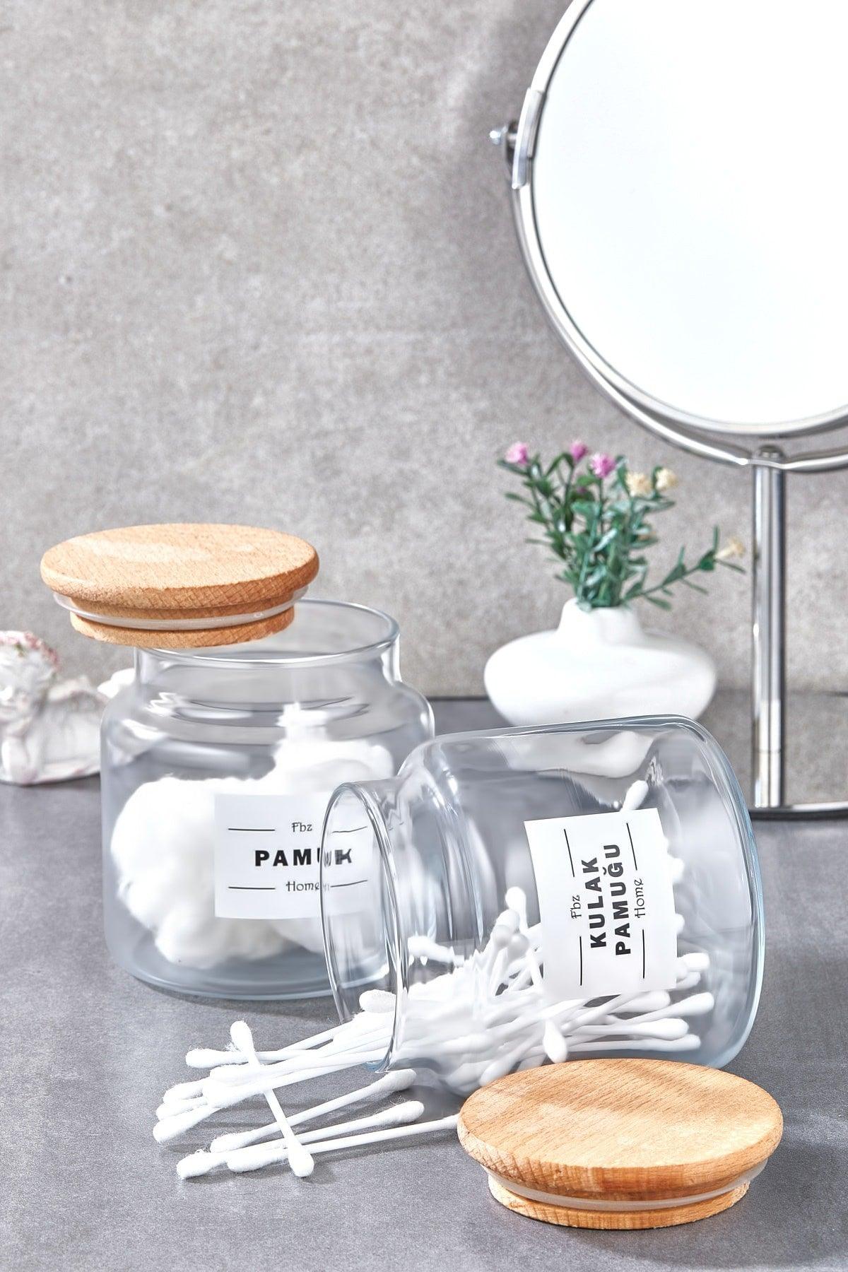 Decorative Glass Cotton and Cotton Liner Organizer 500ml - Swordslife