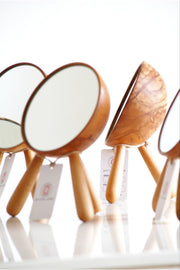 Decorative Makeup Mirror Standing Mirror Table Mirror Handcrafted from Hornbeam Wood - Swordslife