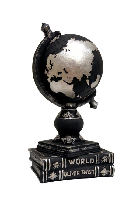 Decorative Home Accessory Black Silver Book World Trinket - Swordslife