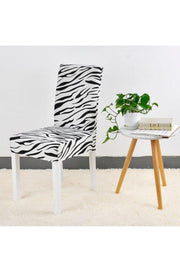 Patterned Velvet Chair Cover, lycra, elastic, standard, Zebra Pattern (1 Piece) One Size - Swordslife