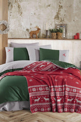 Diamond Double Knitwear Blanket Duvet Cover Set Christmas Set New Year Set - Swordslife