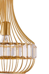 Diamond Crystal Stone Gold Yellow Single Pendant Lamp Chandelier - Çakır Chandelier - Swordslife