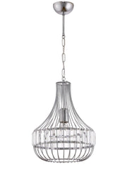 Diamond Crystal Stone Silver Chrome Single Pendant Lamp Chandelier - Çakır Chandelier - Swordslife