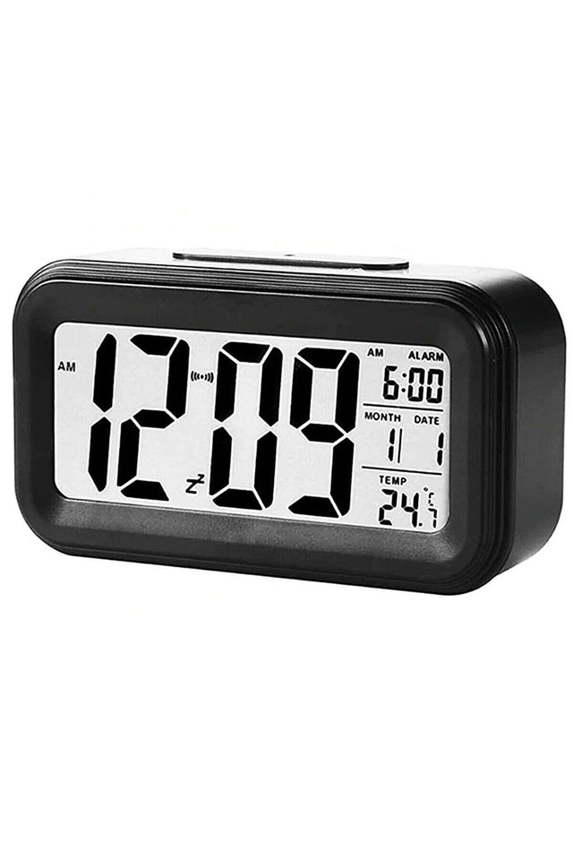 Digital Alarm Desk Clock Led Display Battery Alarm Clock Black - Swordslife