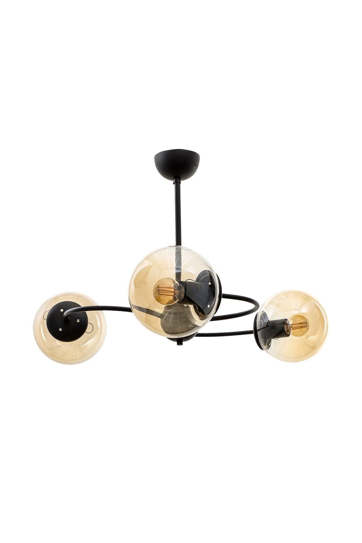 Mobile 3rd Black Honey Glass Chandelier - Swordslife