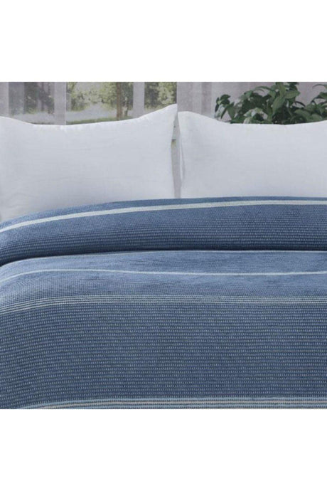 Four Seasons Blanket Pique Single Striped Blue Double - Swordslife